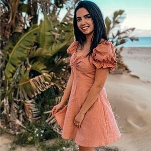 Drawstring Knot Front Dress